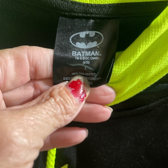 D.C Comics Black Hoodie with Green Batman Logo - Picture 6 of 6